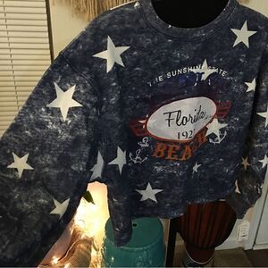Dreamsicle Soft inner fleece cropped Florida Sweatshirt